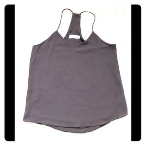 NWOT Veronica M Flowy Gray V-neck Camisole Tank